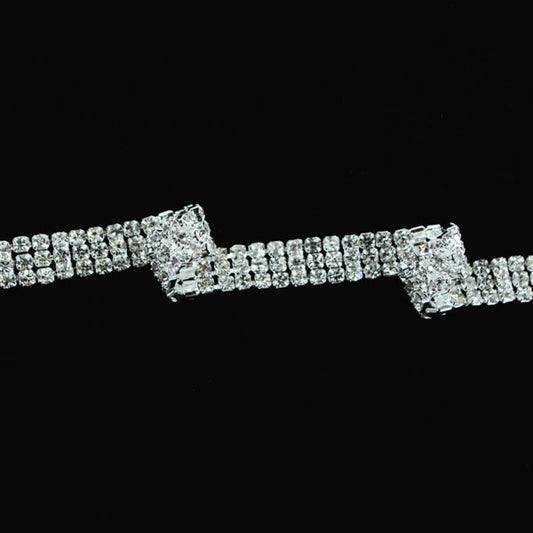 Rhinestone Trim - Looped  (Sold by the Yard)