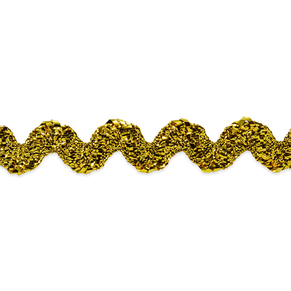 3/8" Metallic Medium Ric Rac Trim
 (Sold by the Yard)