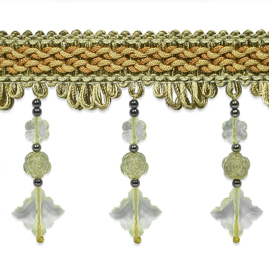 Jaina Bead Fringe Trim (Sold by the Yard)