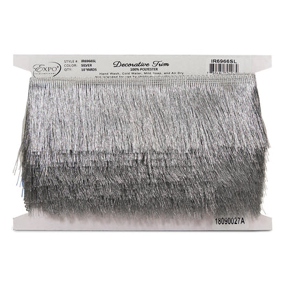 Etta Metallic 2 1/4" Fringe Trim (Sold by the Yard)