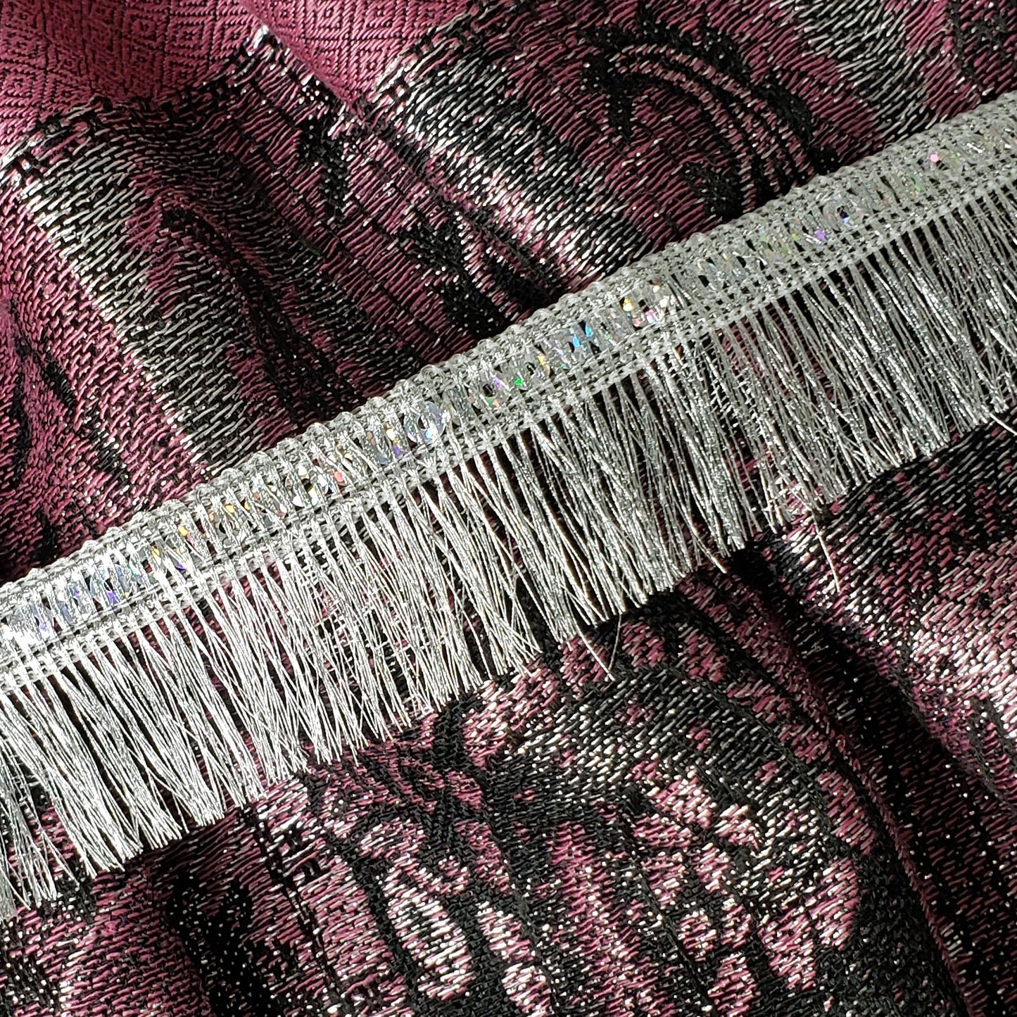 Etta Metallic 2 1/4" Fringe Trim (Sold by the Yard)