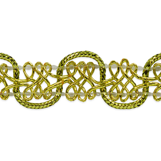 Gwen Lacey Metallic Braid Trim (5/8") (Sold by the Yard)