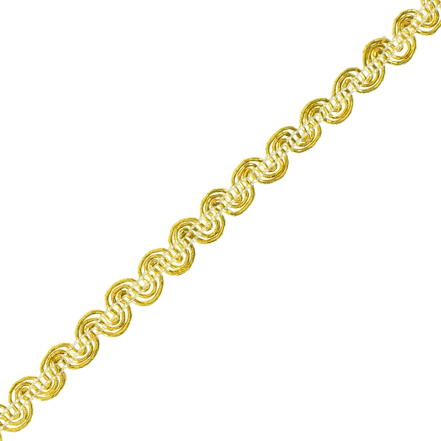 Pia Metallic Scroll Braid Trim (1/4") (Sold by the Yard)