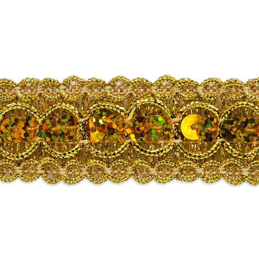 Trish Sequin Metallic Braid Trim (7/8") (Sold by the Yard)