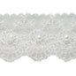 Vintage Roses with Pearls Lace Trim (Sold by the Yard)