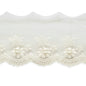 Vintage Daisy with Pearl Bridal Lace Trim (Sold by the Yard)