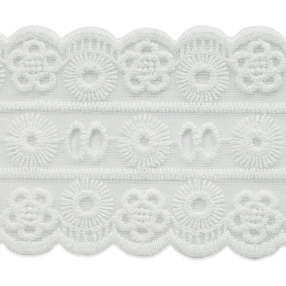 Leila 2 3/4" Classic Galloon Scalloped Lace Trim  (Sold by the Yard)