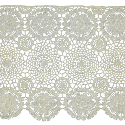 Carla 12" Classic Medallion and Open Lattice Lace Trim (Sold by the Yard)