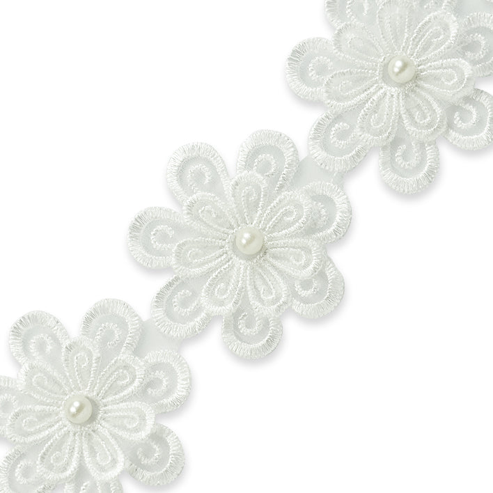 Alora Daisy and Pearl Trim (Sold by the Yard)