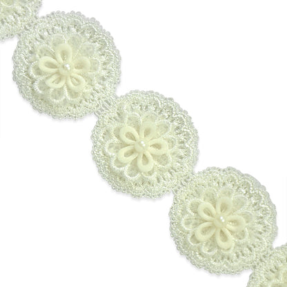 Owen Crochet 3 D Flower trim      (Sold by the Yard)