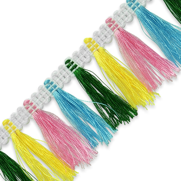 5 Yards of Lulu Tassel Fringe Trim 1 1/2"  - Multi Colors