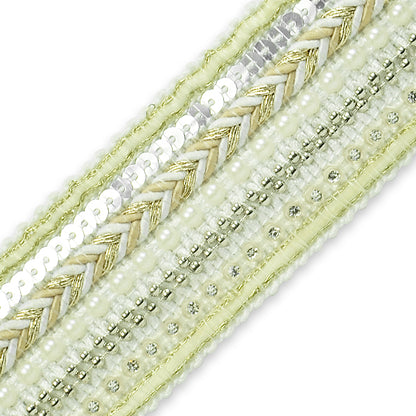 Tuva Woven Beaded Trim   (Sold by the Yard)