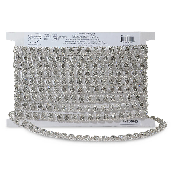 Irina 1/2" Rhinestone Chain Trim (Sold by the Yard)