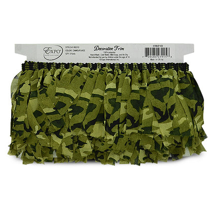 Kirk 4" Camouflage Fatigue Fringe Trim (Sold by the Yard)