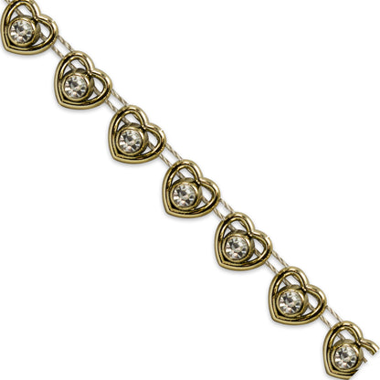 Amour 3/8" Mini Heart Rhinestone Trim  (Sold by the Yard)