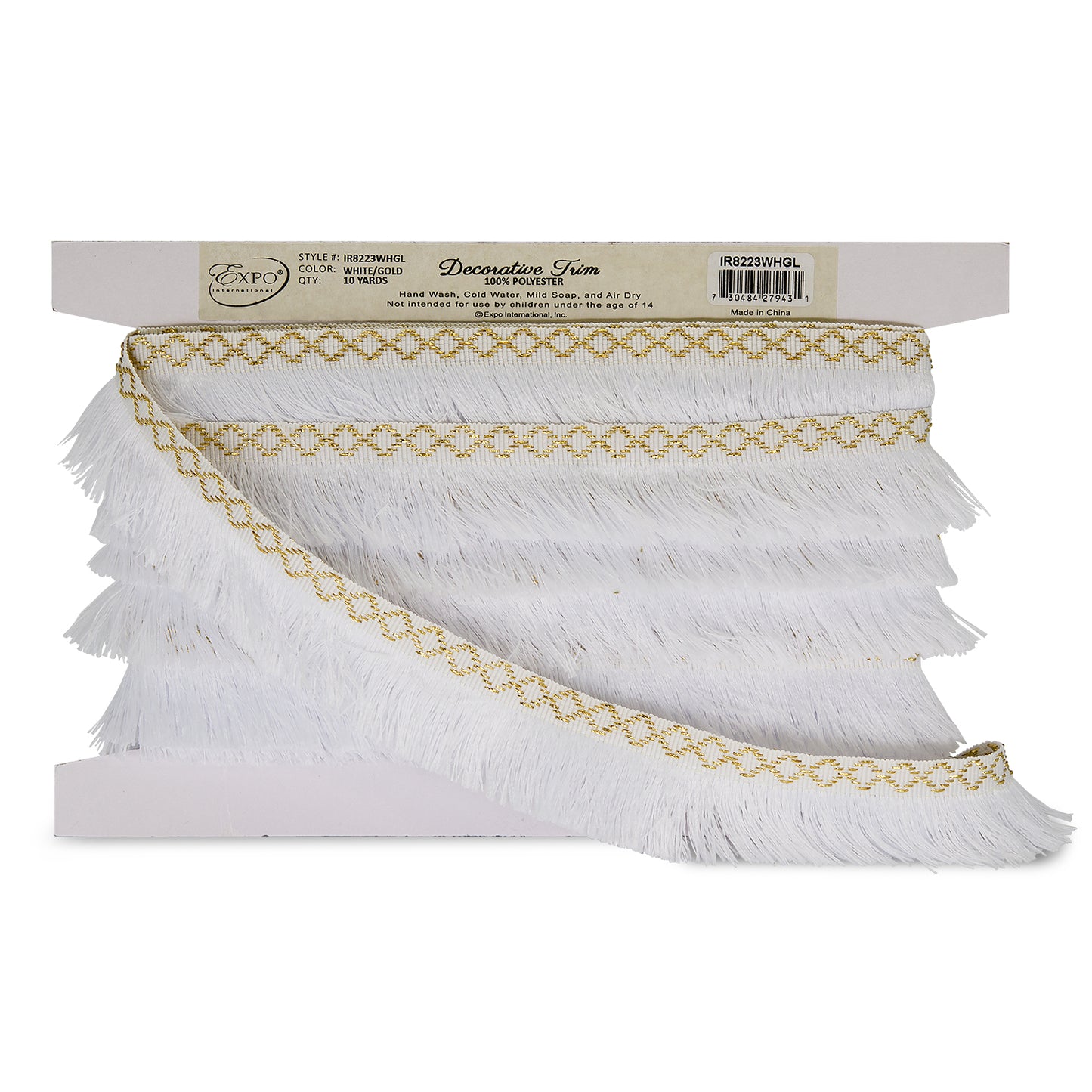 Sebastian 1 3/8" Diamond Head Fringe Trim  (Sold by the Yard)