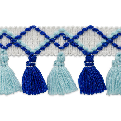 Stitched Trim Geo Diamond Tassel Trim (Sold by the Yard)