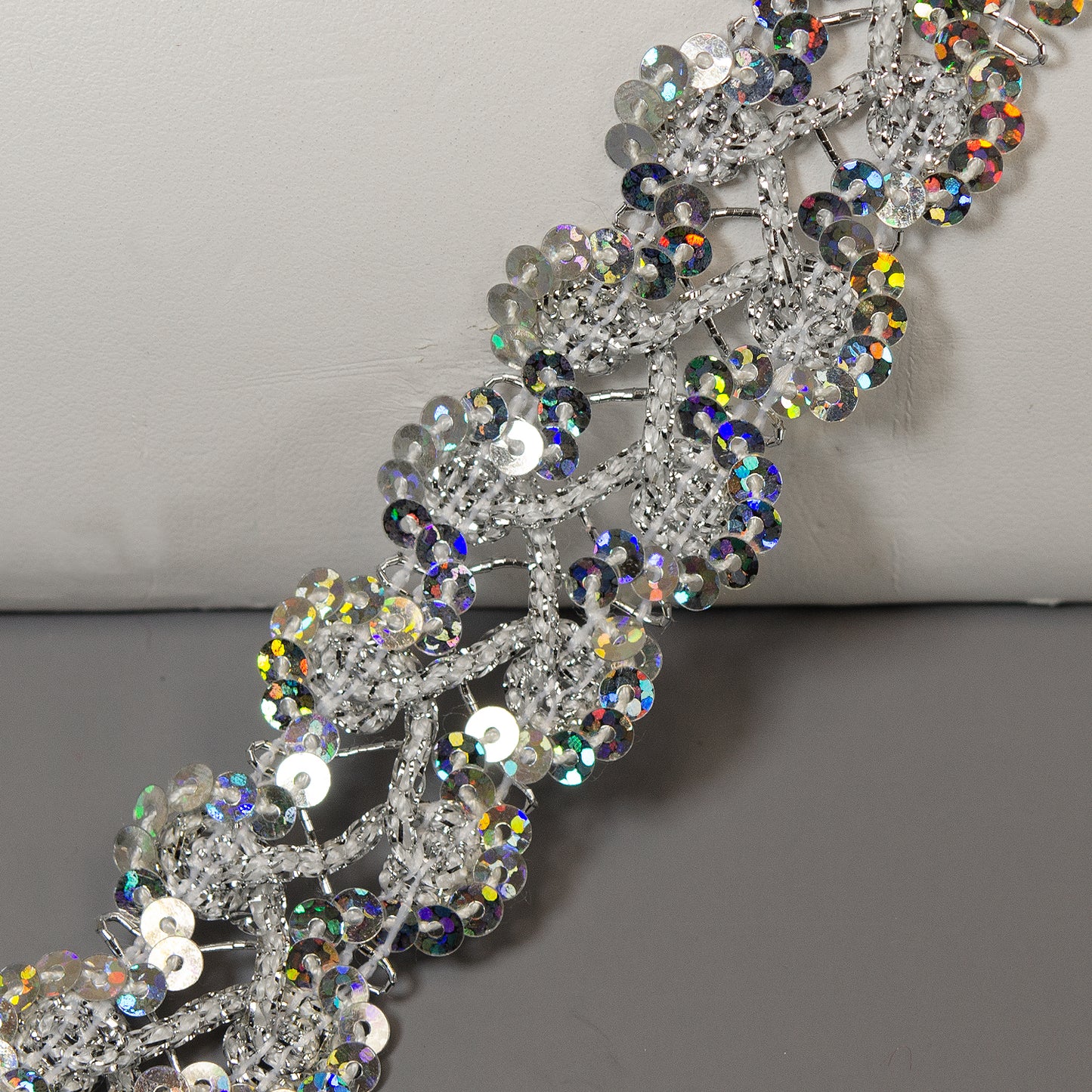 Sharon Scallop  Edge Sequin Braid Trim   (Sold by the Yard)