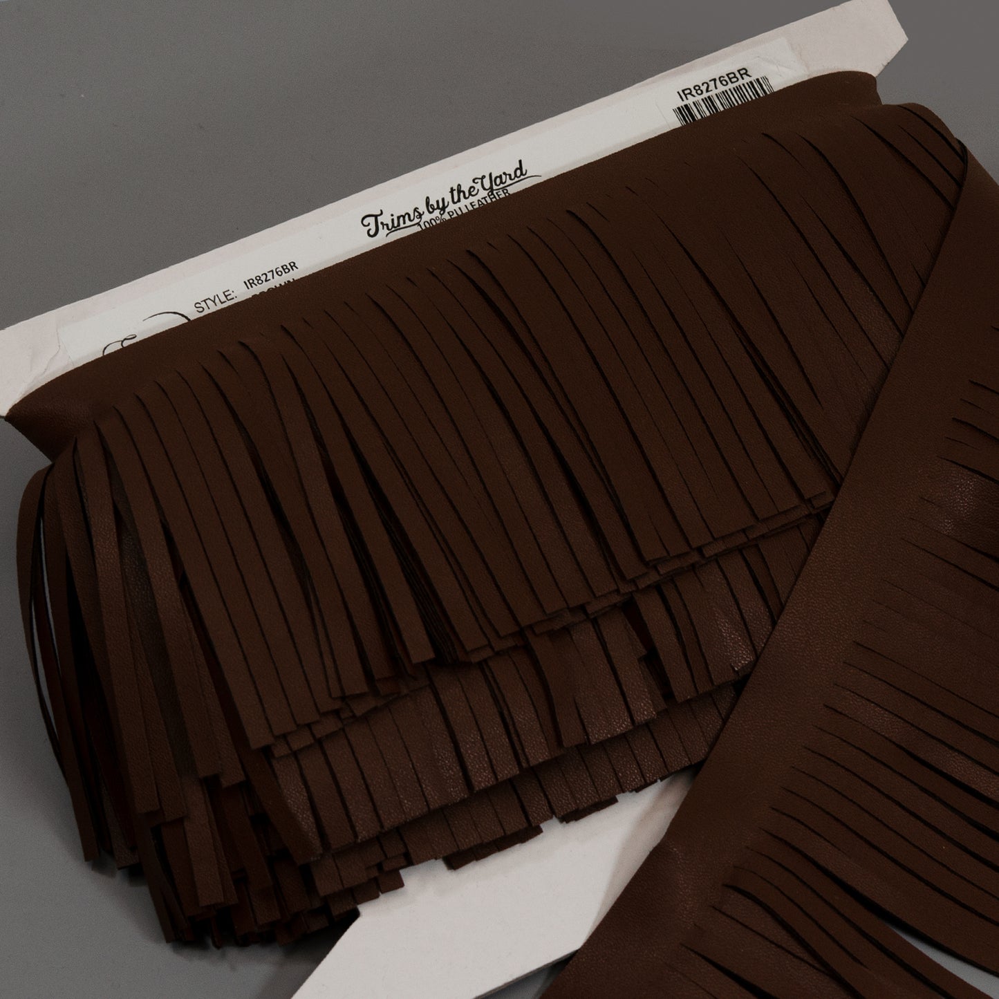 4" Premium Vegan Leather Fringe Trim  (Sold by the Yard)