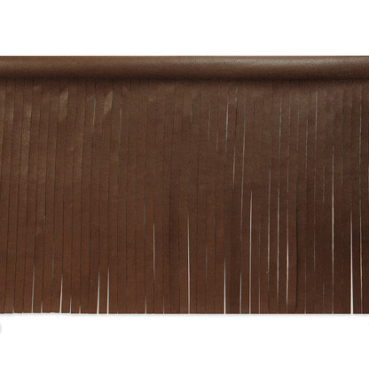 6" Matte Finish Vegan Leather Fringe Trim (Sold by the Yard)