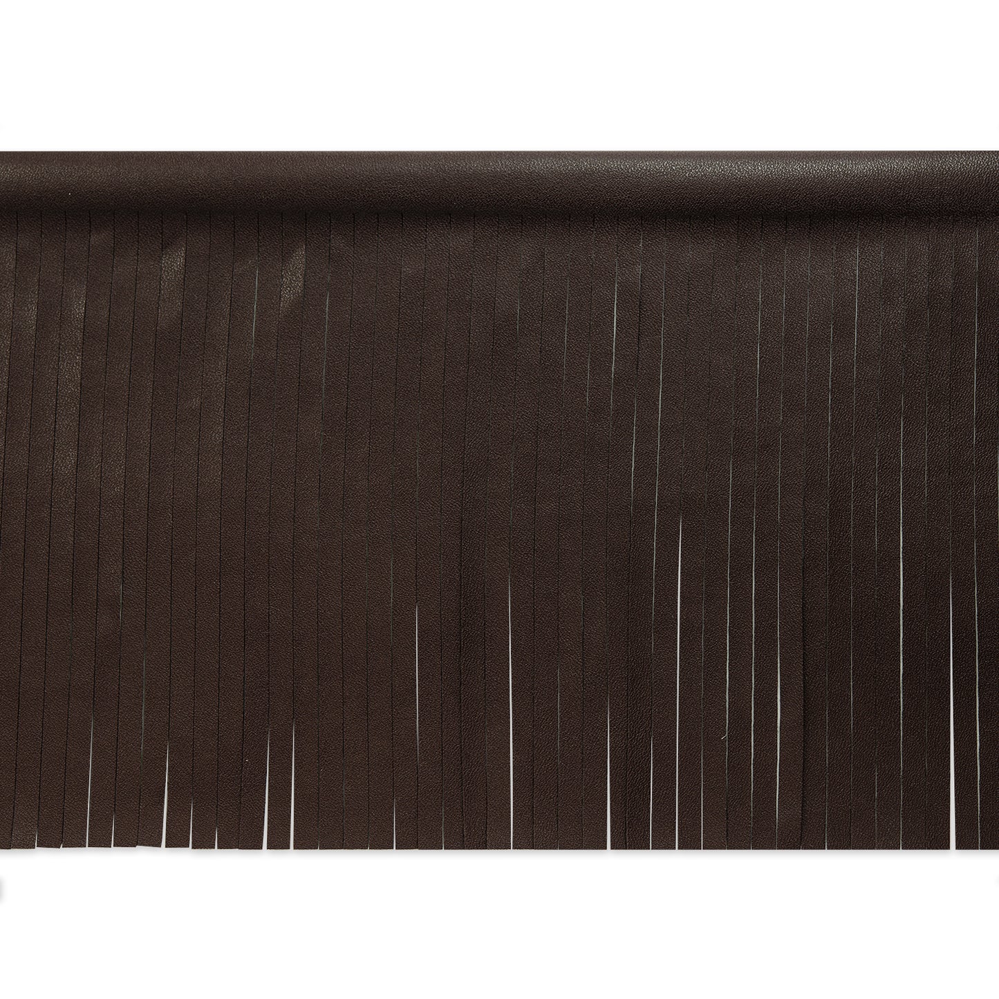 6" Matte Finish Vegan Leather Fringe Trim (Sold by the Yard)