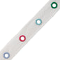 Othello Cotton tape with Multi Colors eyelets (Sold by the Yard)