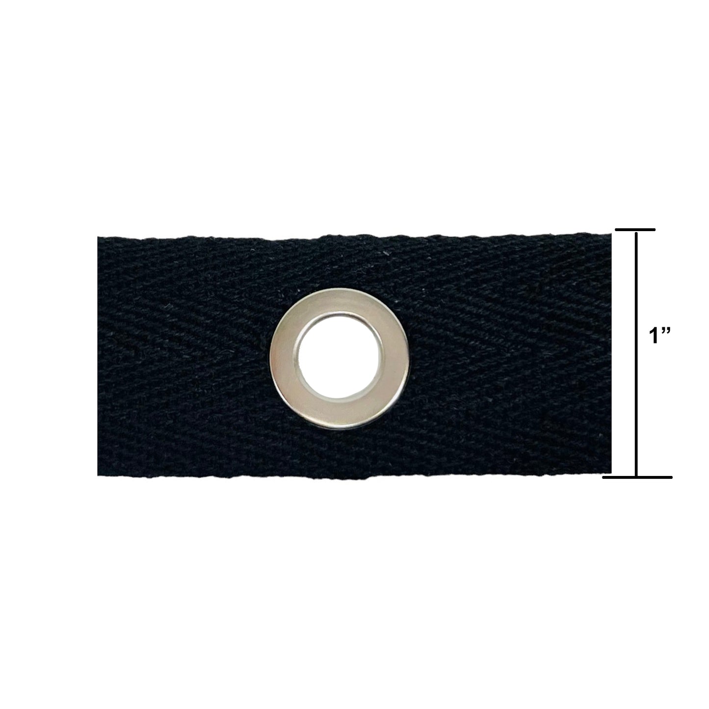 Birdie Silver Finish Grommet Eyelet Tape Trim (Sold by the Yard)