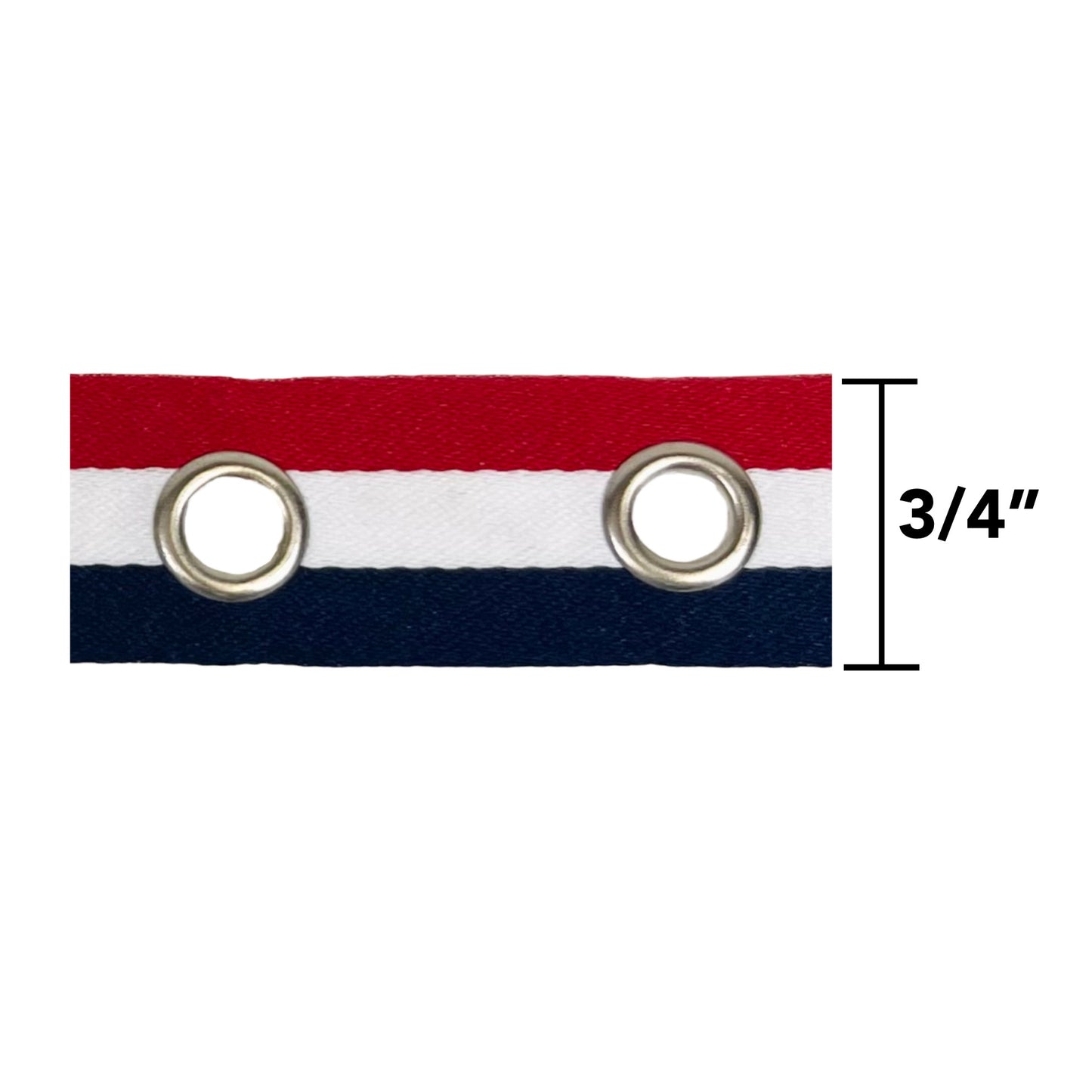 Americana Grommet Eyelet Tape Trim - Red/White?Blue (Sold by the Yard)