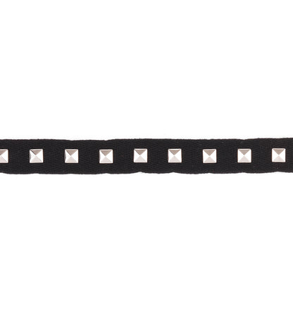 Arabella 3/4" Wide Silver Square Studded Tape Trim (Sold by the Yard)