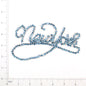 New York Jewel Rhinestone Applique/Patch  - Blue