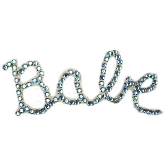 Jewel 'babe' Applique/Patch Blue