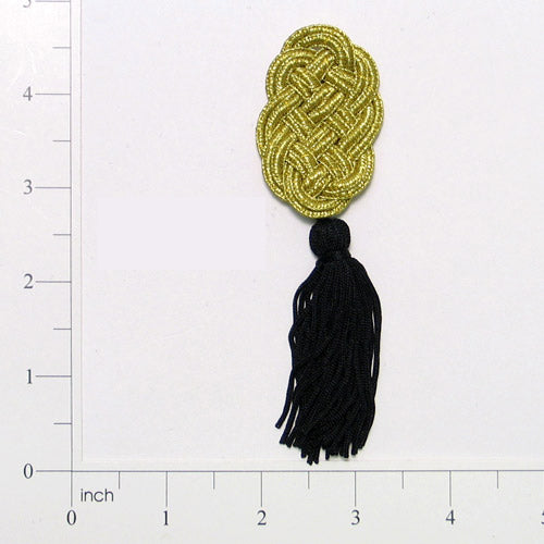 Elegant Dual-Tone Frog Tassel 5" x 1 1/4"