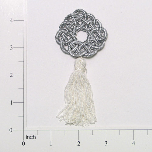 Intricate Loop Frog Tassel Embellishment - 4" x 2"