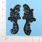 Vintage Floral Sprig Lace Applique/Patch Pack of 2