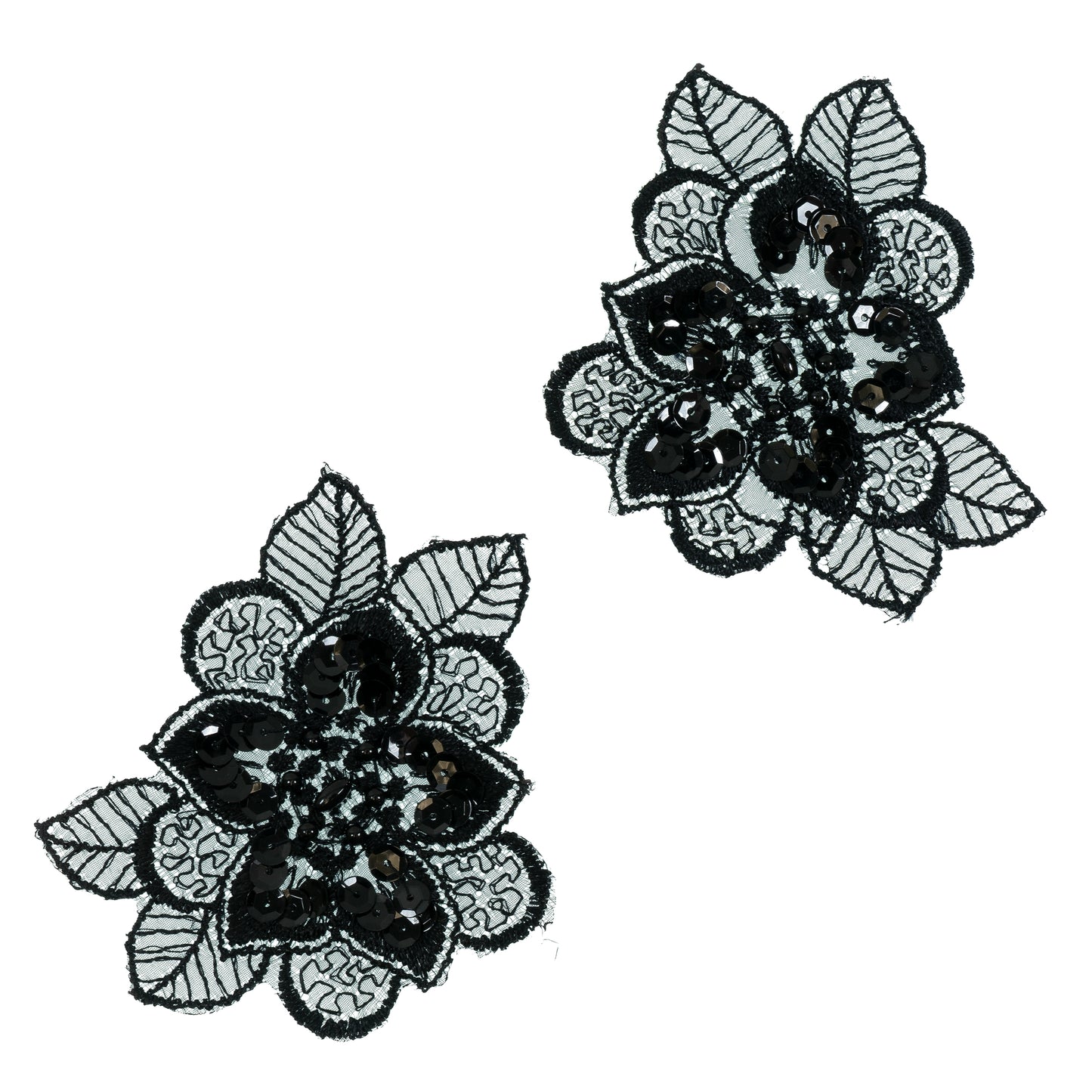 Vintage Daisy Lace Applique/Patch Pack of 2 - 3" x 2 3/4""