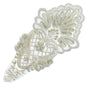 Vintage Bridal Flower Teardrop Lace Applique/Patch  - White