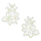 Vintage Bridal Flower Bud Lace Applique (Pack of 2)  - White