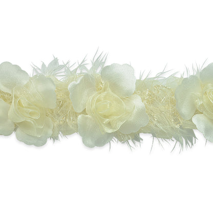 Macey Stretch Flower Trim  (Sold by the Yard)