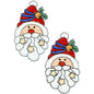 Christmas Santa Face with Stars Iron-on Applique/Patch Pack of 2  - Multi Colors