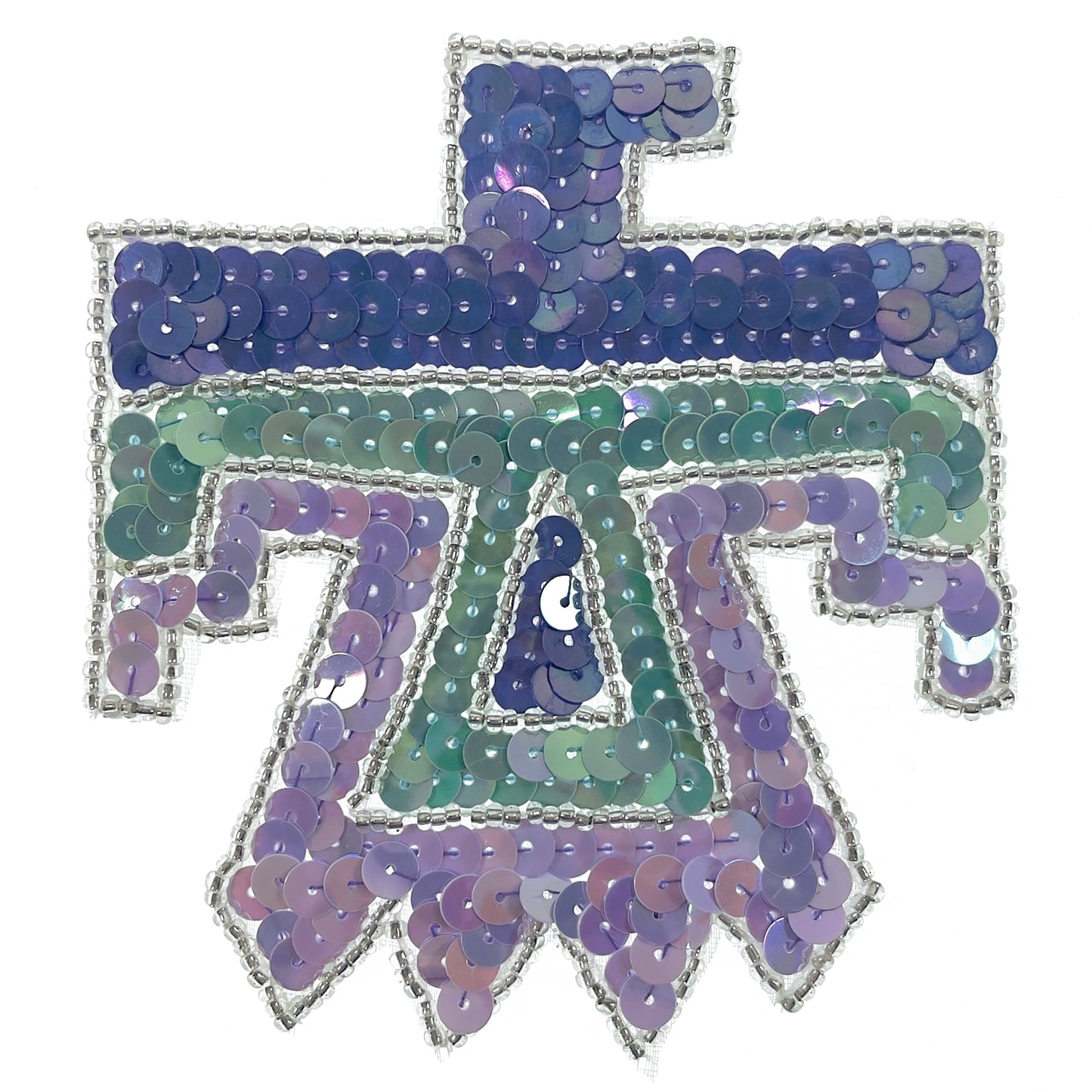 Medium Thunderbird Sequin Applique  - Multi Colors