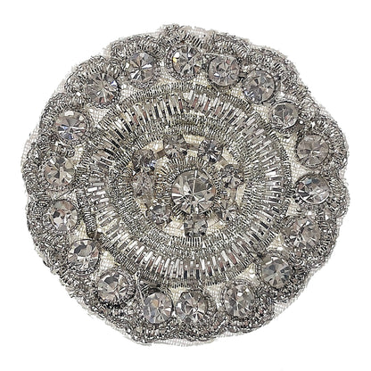 Round Rhinestone Applique/Patch  - Crystal