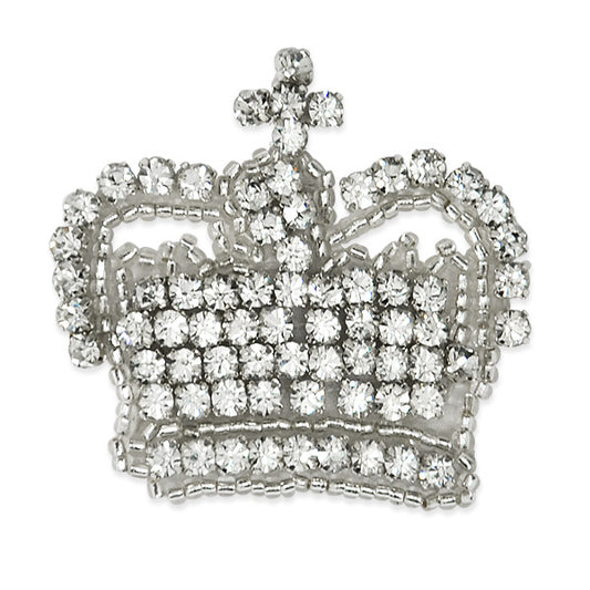 Crown Rhinestone Applique/Patch  - Crystal