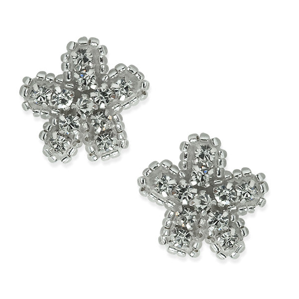 Daisy Rhinestone Applique/Patch Pack of 2  - Crystal