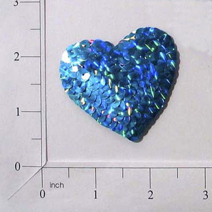 Prism Heart Sequin Applique/Patch 4" X 5"