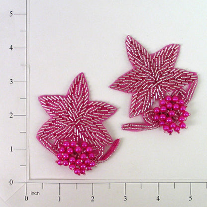 3D Beaded Flower Applique/Patch Pack of 2