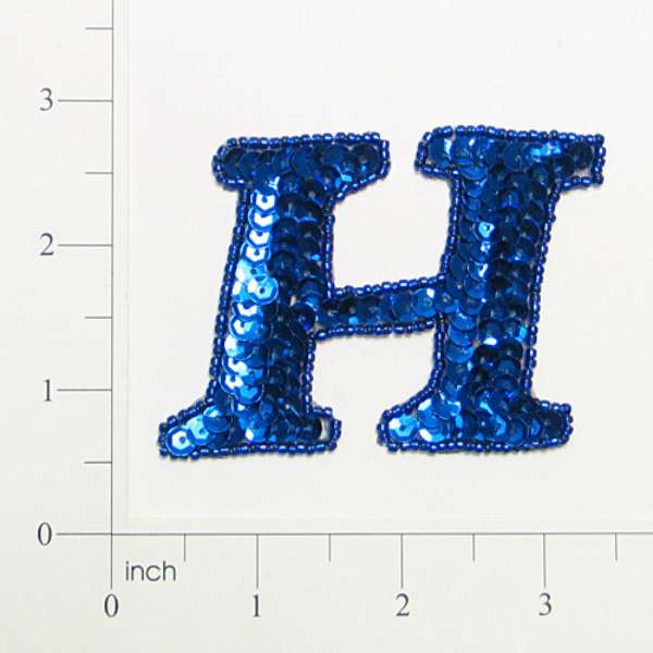 Letter H Sequin Applique/Patch