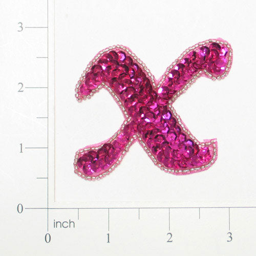 Letter X Sequin Applique/Patch