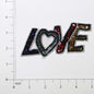 4" x 1 3/4" Love Sequin Applique/Patch - SM1217S-A  - Multi Colors