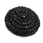 3/4" x 3/4" Beaded Button   - Black