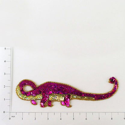 Pat Apathosaurus Dinosaur Sequin Applique/Patch  - Multi Colors